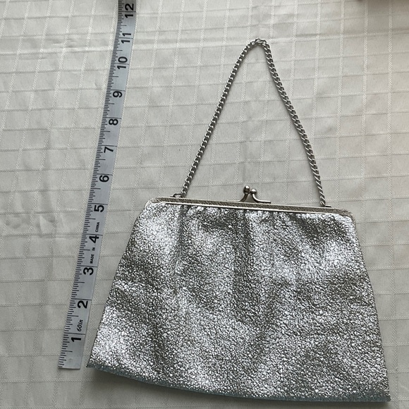 Silver Metallic Evening Clutch Bag - Picture 5 of 6